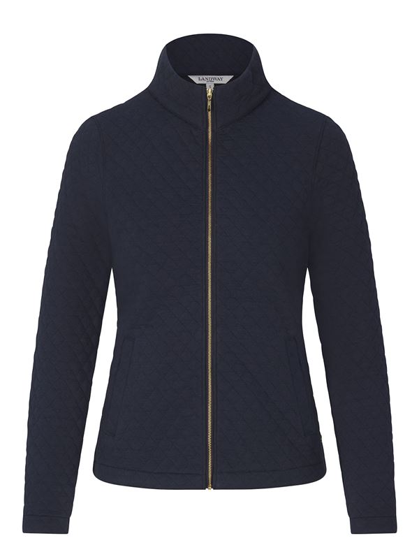 Seneca Quilted Full-Zip Sweater