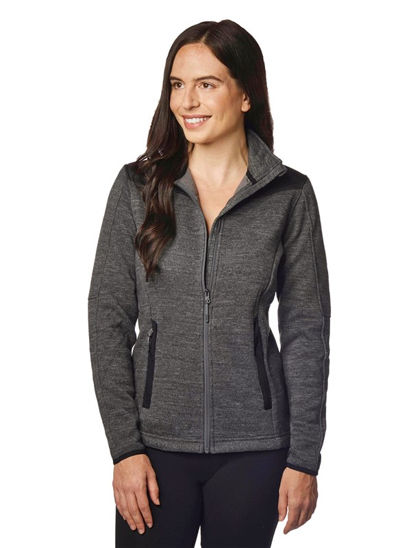 Ladies Capitan Sweater-Knit Fleece with Nylon Trim