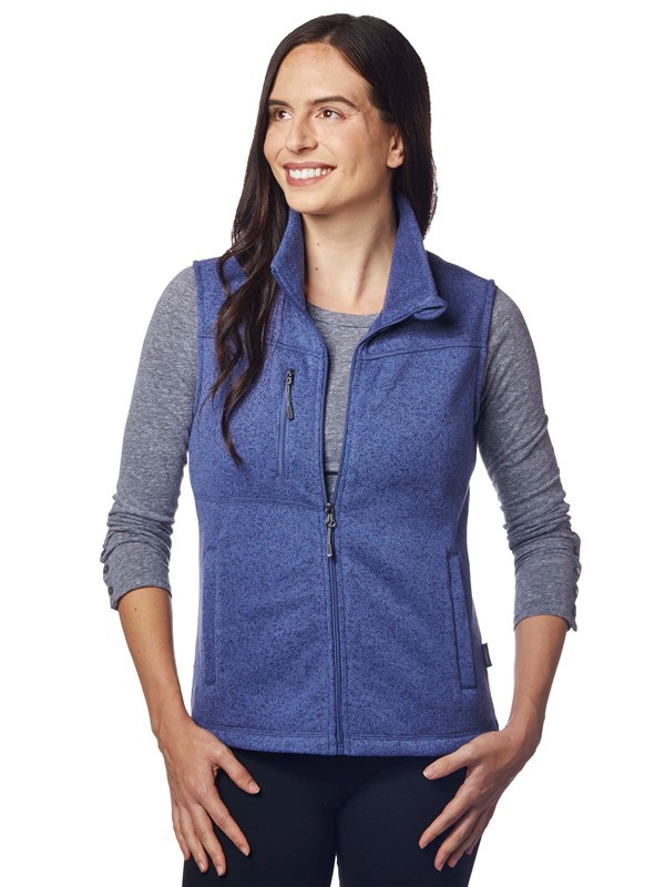 Ladies Ashton Sweater-Knit Fleece Vest