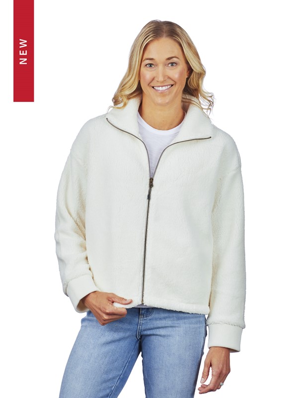 Amber High Pile Full-Zip Sweater