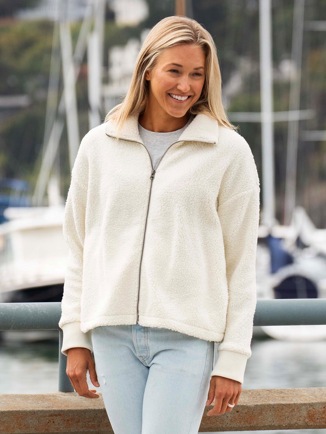 Amber High Pile Full-Zip Sweater
